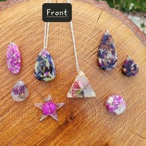 Dried flower pendants